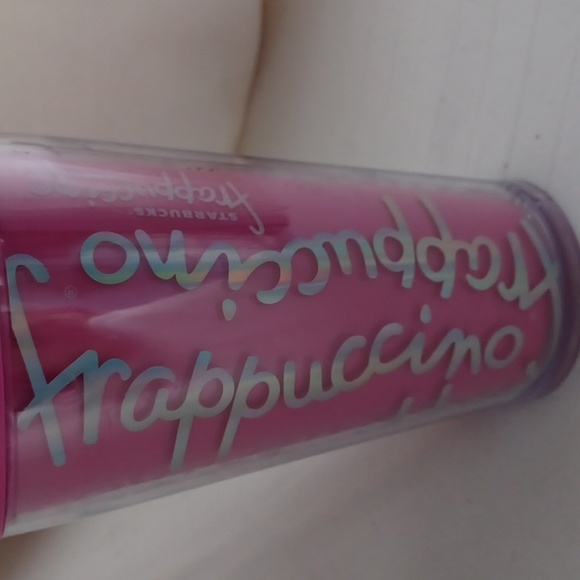 Starbucks 2014 Pink/Purple Frappuccino 16 Oz.Travel Tumbler w/Straw - Picture 3 of 10